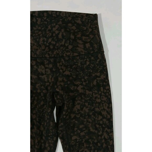 Lululemon Align High Rise Tights 28" Size 2 Camo Brown Yoga Studio Run Nulu - Picture 4 of 7